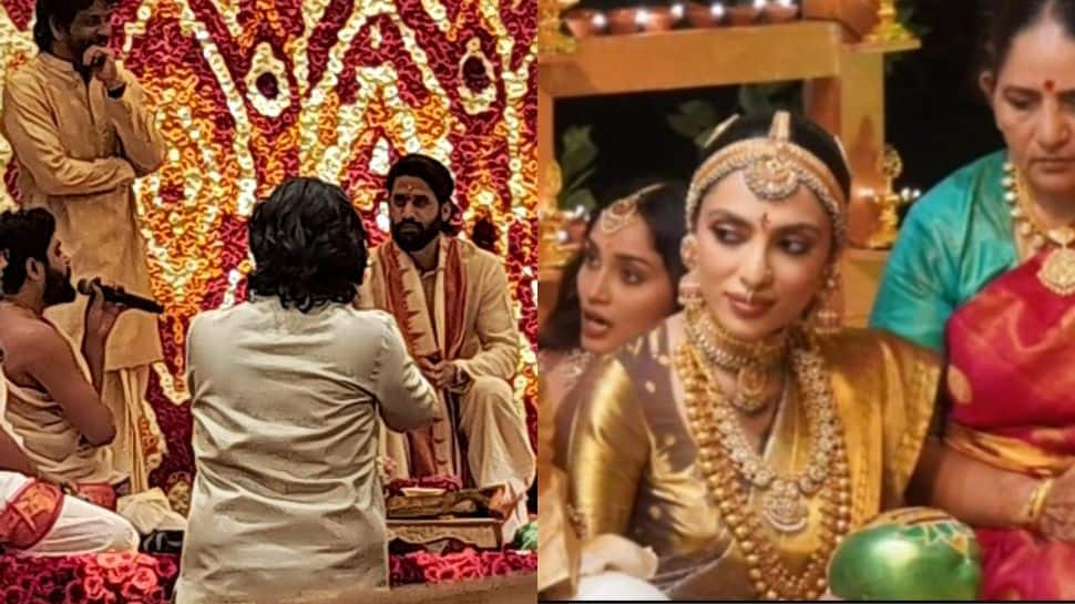 Naga Chaitanya-Sobhita Dhulipala's FIRST Wedding Pics Out: Catch Nagarjuna's First Glimpses From The Traditional Wedding Ceremony