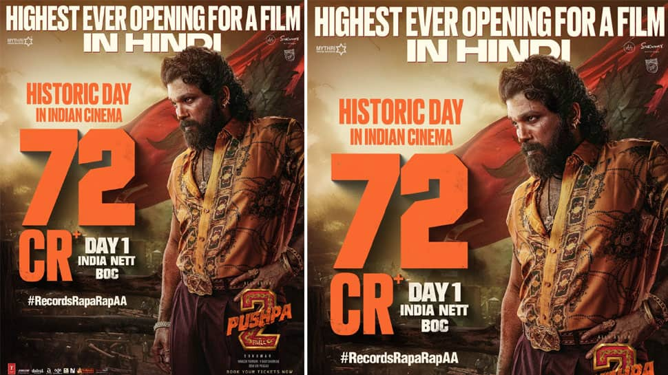 Pushpa 2: The Rule Hindi Gets Bumper Opening, Creates History With Rs 72 Cr On Day 1