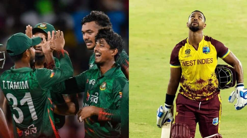 WI vs BAN: Bangladesh Seal 7 Run Victory Despite Rovman Powell's Heroics First T20 Match