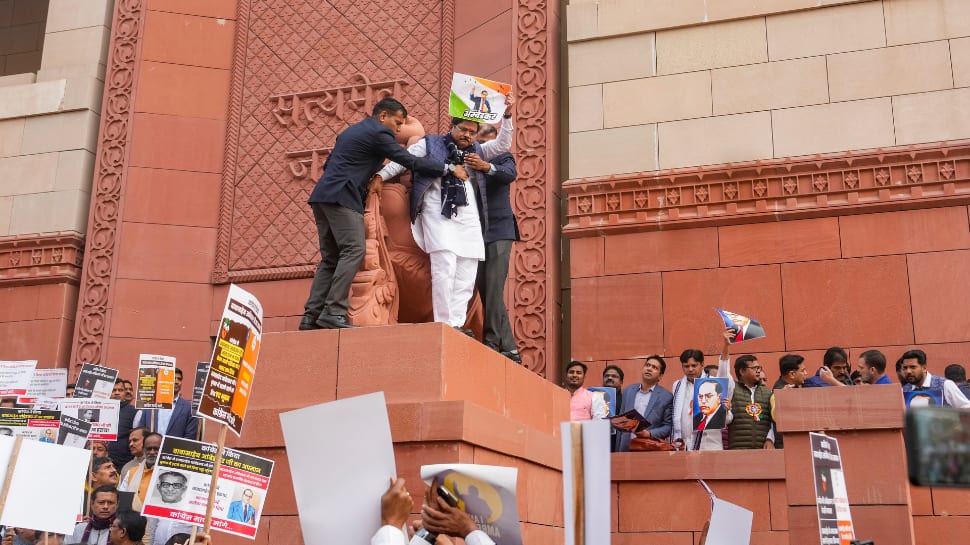 Congress Vs BJP Showdown In Parliament Premises Over Amit Shah’s Comment On Ambedkar