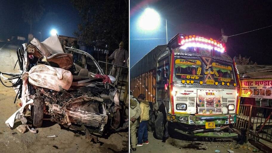 Six Members Of A Family Killed As Car Rams Into Truck In UP's ...
