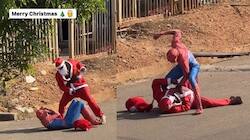 Spider-Man Vs Santa Claus: The Ultimate Street Brawl Before Christmas! Watch 