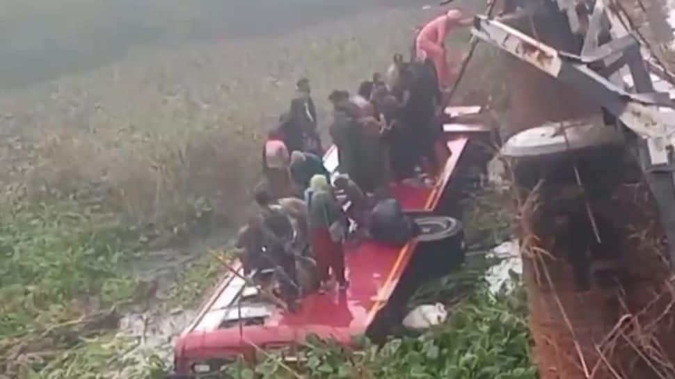 Punjab: eight Killed, 18 Injured As Bus Falls Into Drain In Bathinda