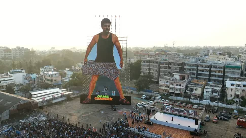 Fans Celebrate Ram Charan's Stardom With Massive 256-Foot Cutout Ahead Of Game Changer Release