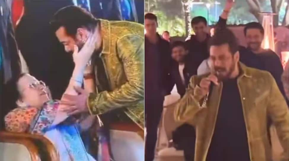 Salman Khan Dances To 'Oh Oh Jaane Jaana' And Shares A Warm Hug With Kokilaben Ambani In Jamnagar, Watch Video