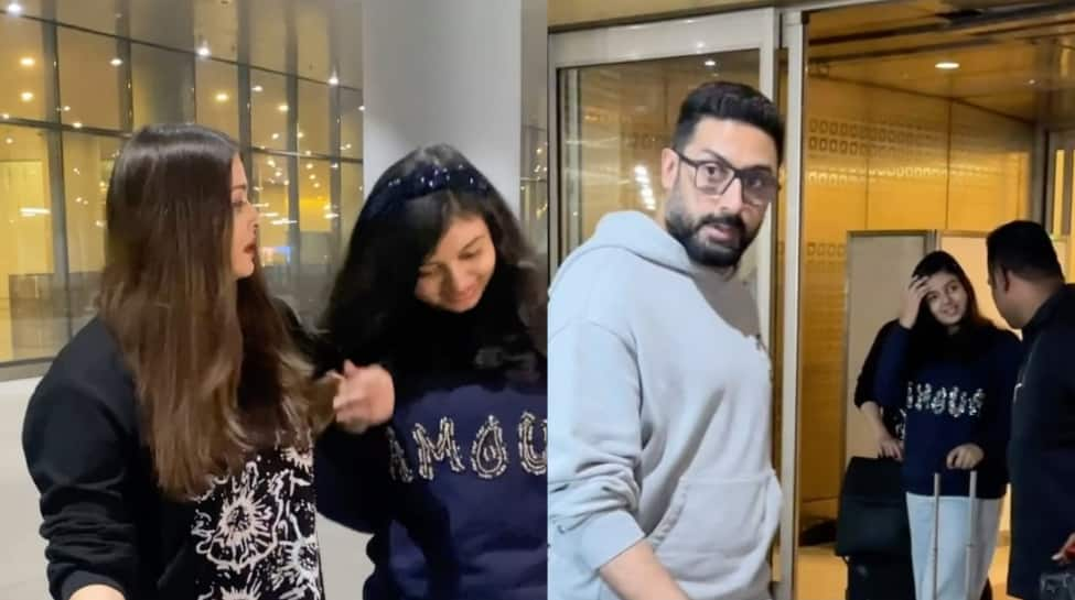 Aishwarya Rai And Abhishek Bachchan’s Sweet Airport Moment Wins Hearts As Aaradhya Joins Them – Watch Video