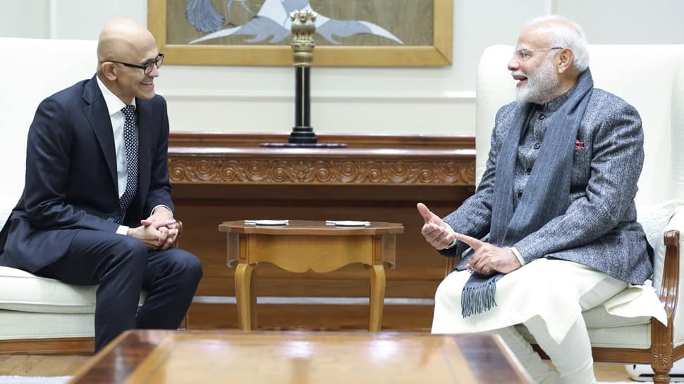 PM Modi Meets Microsoft CEO Nadella; Enlargement Plans Mentioned