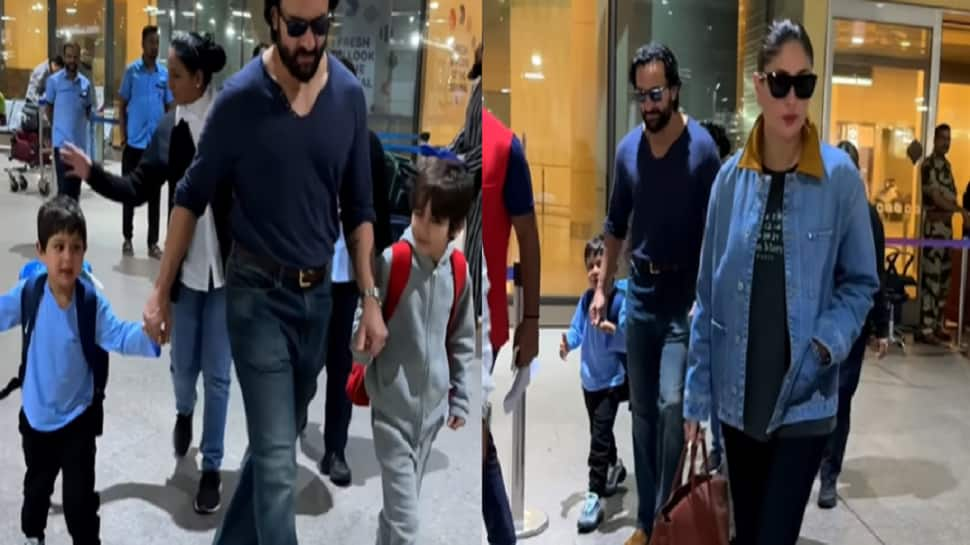 Jeh Adorably Calls Saif Ali Khan ‘Abba’ As The Pataudi Family Return From New Year Vacation