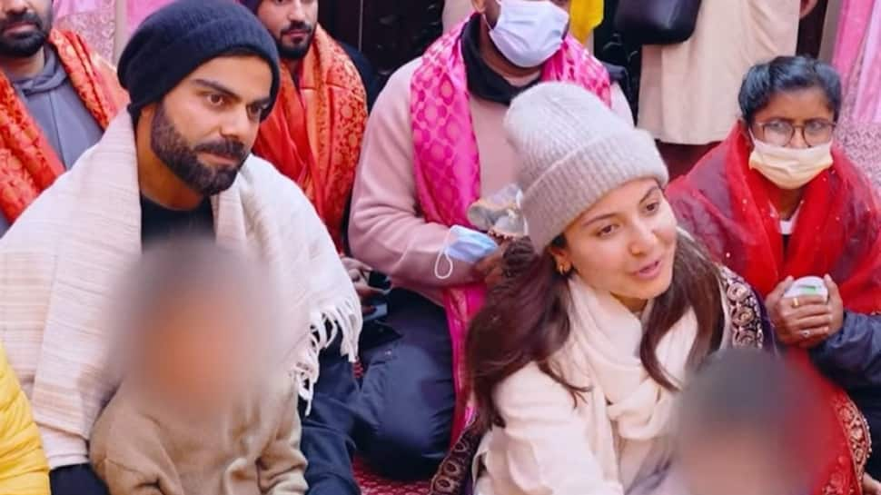 Anushka Sharma & Virat Kohli Visit Premanand Maharaj With Akaay & Vamika Again; Video Goes Viral On The Internet