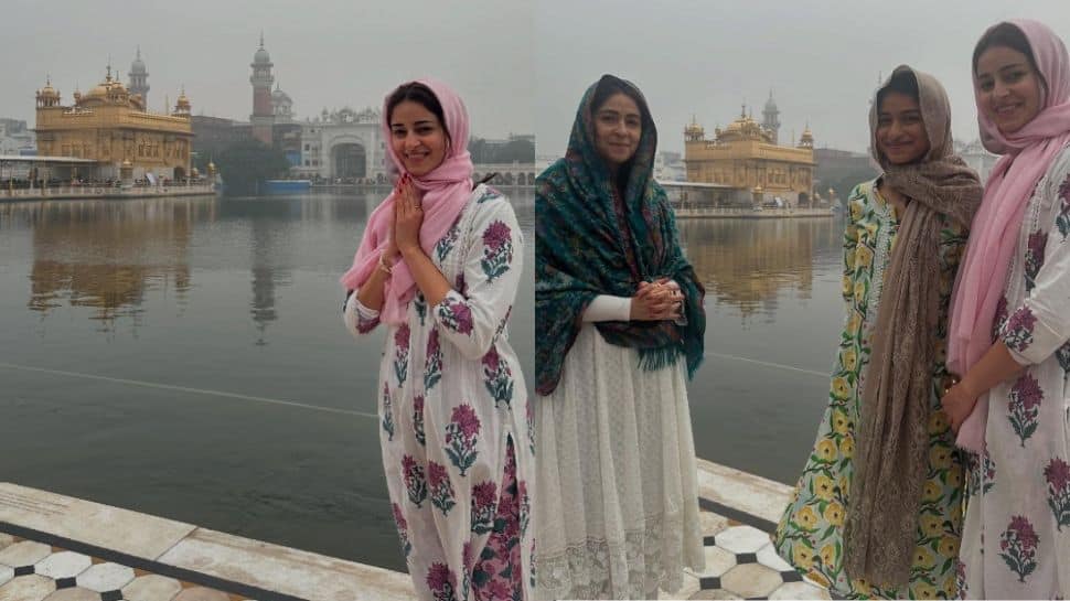 Ananya Panday Visits Golden Temple With Mother Bhavana And Sister Rysa