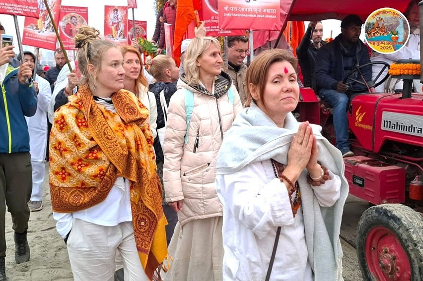 Global Devotees At Mahakumbh