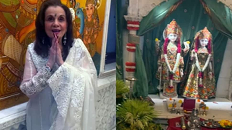 Veteran Actress Mumtaz Visits Temple In White ‘Salwar Kurta’ , Says Next Time Will Wear ‘Saree’