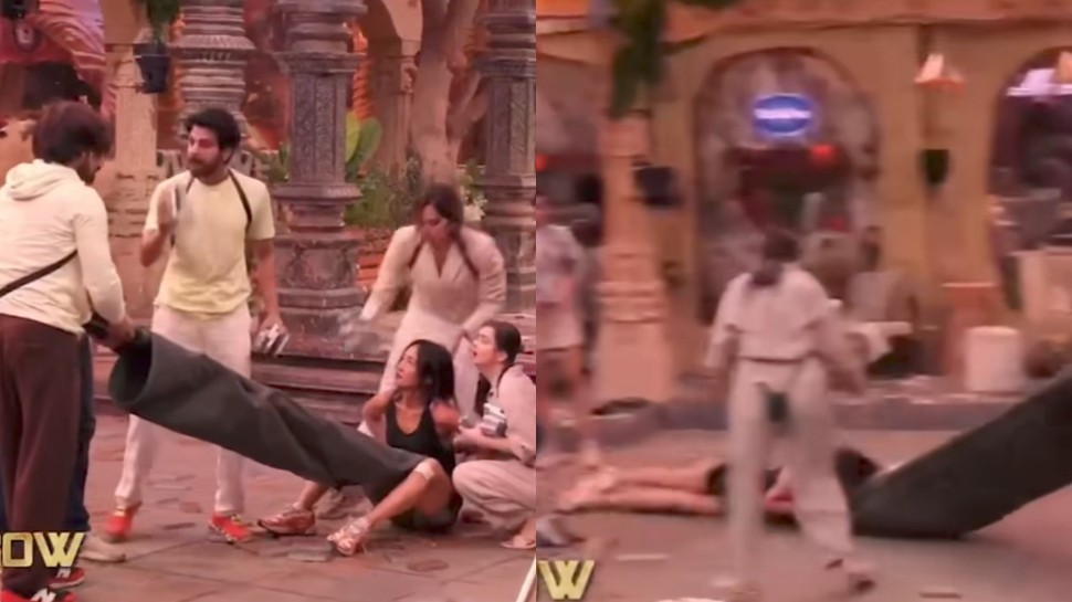 Vivian Dragging Chum During a Task