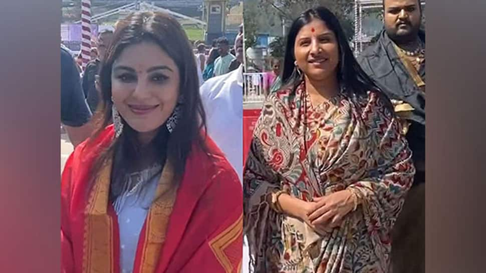 South Actress Samyuktha Menon And Singer Mangli Visit Tirupati Temple, Seek Blessings From Lord Venkateswara At Tirumala