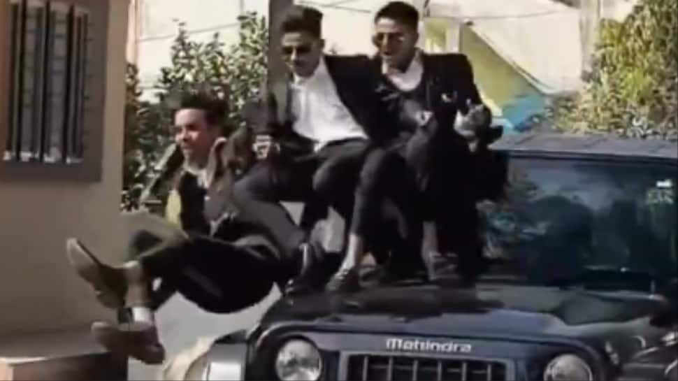 Viral Video: Students Fall Off Moving Thar During Farewell Party Stunt; Netizens React