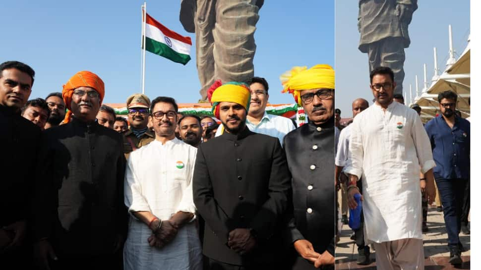 Aamir Khan Visits Statue Of Unity On Republic Day While Shooting for 'Sitaare Zameen Par' -SEE PICS