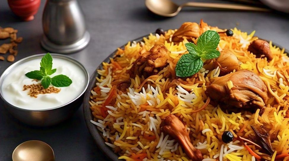 Biryani with Curd (Yogurt)