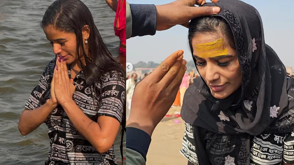 Mahakumbh: Poonam Pandey Takes Shahi Snan At Triveni Sangam; Netizens Say 'Ganga Ko Gandha Kar Diya'