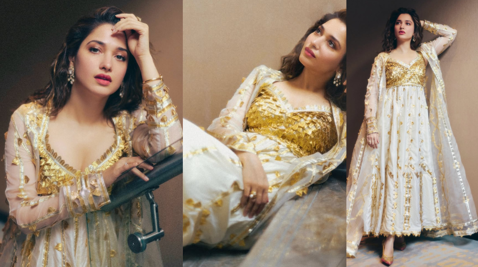 Tamannaah’s Gold and White Elegance