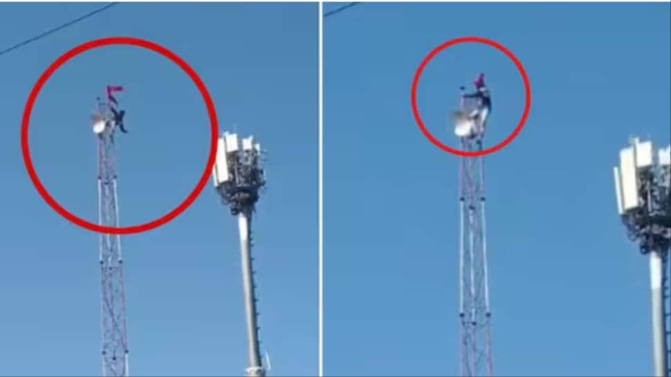`Sholay`s Veeru` 2.0? Drunk Bhopal Man Climbs 80-Foot Tower, Leaves Locals Shocked In Viral Video-OxBig News Network