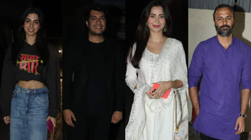 Loveyapa Special Screening: Junaid Khan, Khushi Kapoor, And Bollywood Celebs Arrive in Stylish Avatars