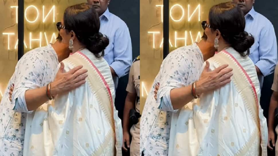 Rekha Makes Rare Appearance In Town; Flaunts Sindoor As She Lovingly Greets Aamir Khan