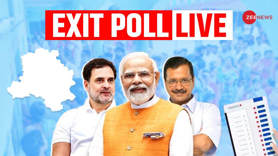 LIVE Delhi Elections Exit Poll Result 2025 AAP vs BJP vs Congress
