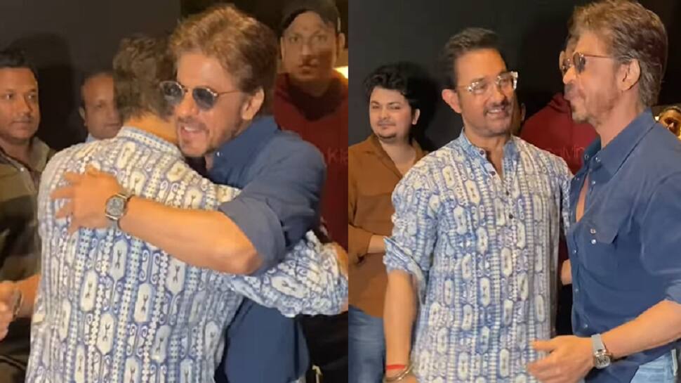 Shah Rukh Khan & Aamir Khan Share A Warm Hug At Loveyapa Screening; Fans Insist To See Them Together On Screen