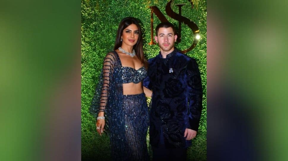 Priyanka Chopra - Nick Jonas Dazzle In Blue, Steal The Spotlight At Siddharth's Sangeet In Mumbai