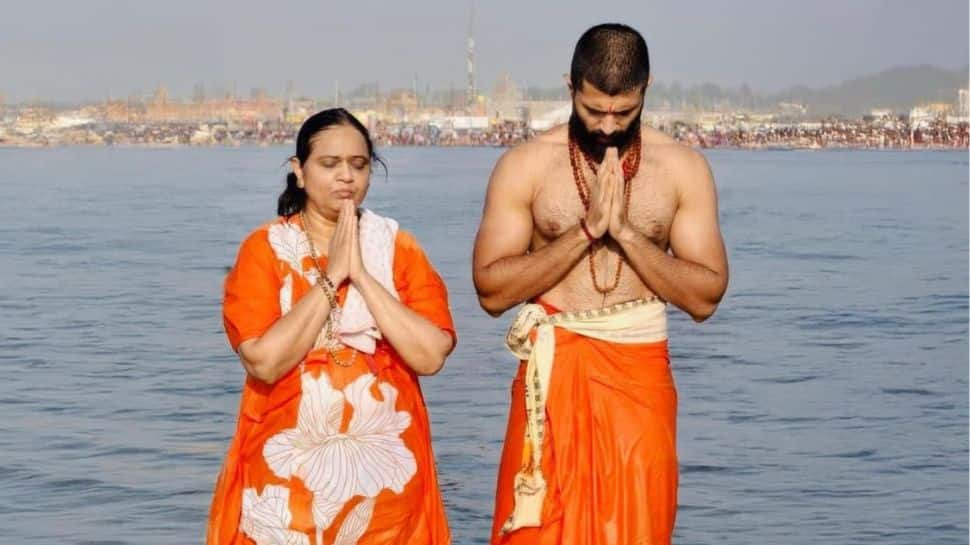 Maha Kumbh 2025: Ahead Of VD 12 Teaser, Vijay Deverakonda Takes Sacred Dip With Mother At Triveni Sangam