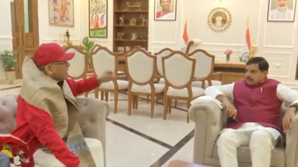 Veteran Actor Annu Kapoor Meets MP CM Mohan Yadav At His Residence