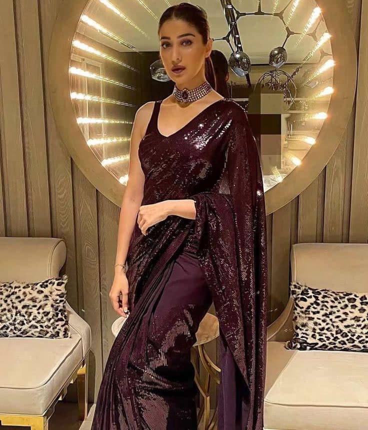 Wine Shantlay Saree