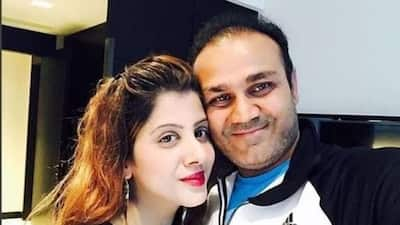 Virender Sehwag and Aarti Ahlawat