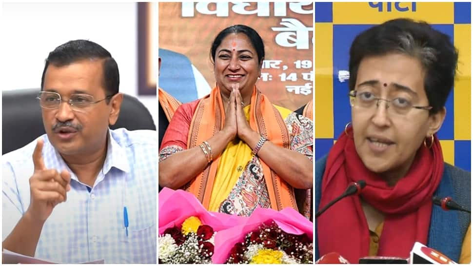 How Arvind Kejriwal, Atishi Reacted To Announcement Of Rekha Gupta As Delhi CM