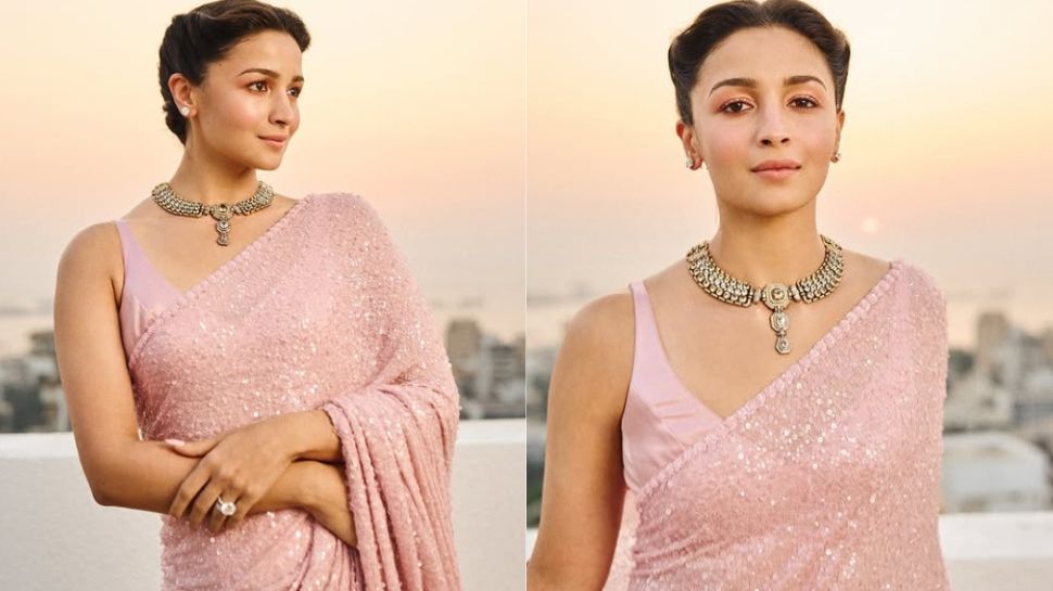 Pink Saree Look