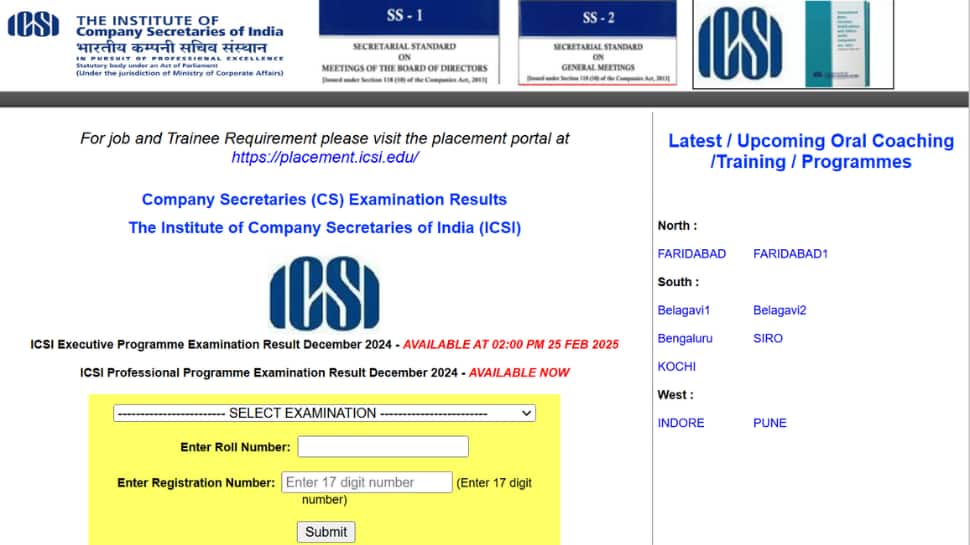 ICSI CS Professional December Result 2024 Declared At icsi.edu- Check Direct Link, Toppers' List Here ICSI CS Professional December Result 2024 Declared At icsi.edu- Check Direct Link, Toppers' List Here