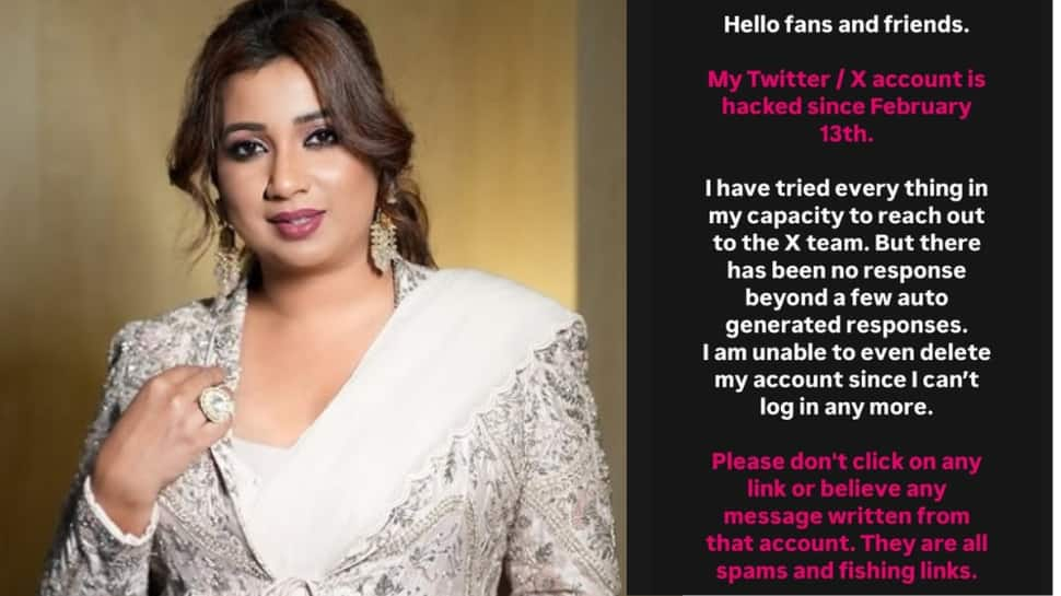 Shreya Ghoshal&#039;s X Account Hacked! Singer Urges Fans To Stay Alert: &#039;Please Don’t Click...&#039;