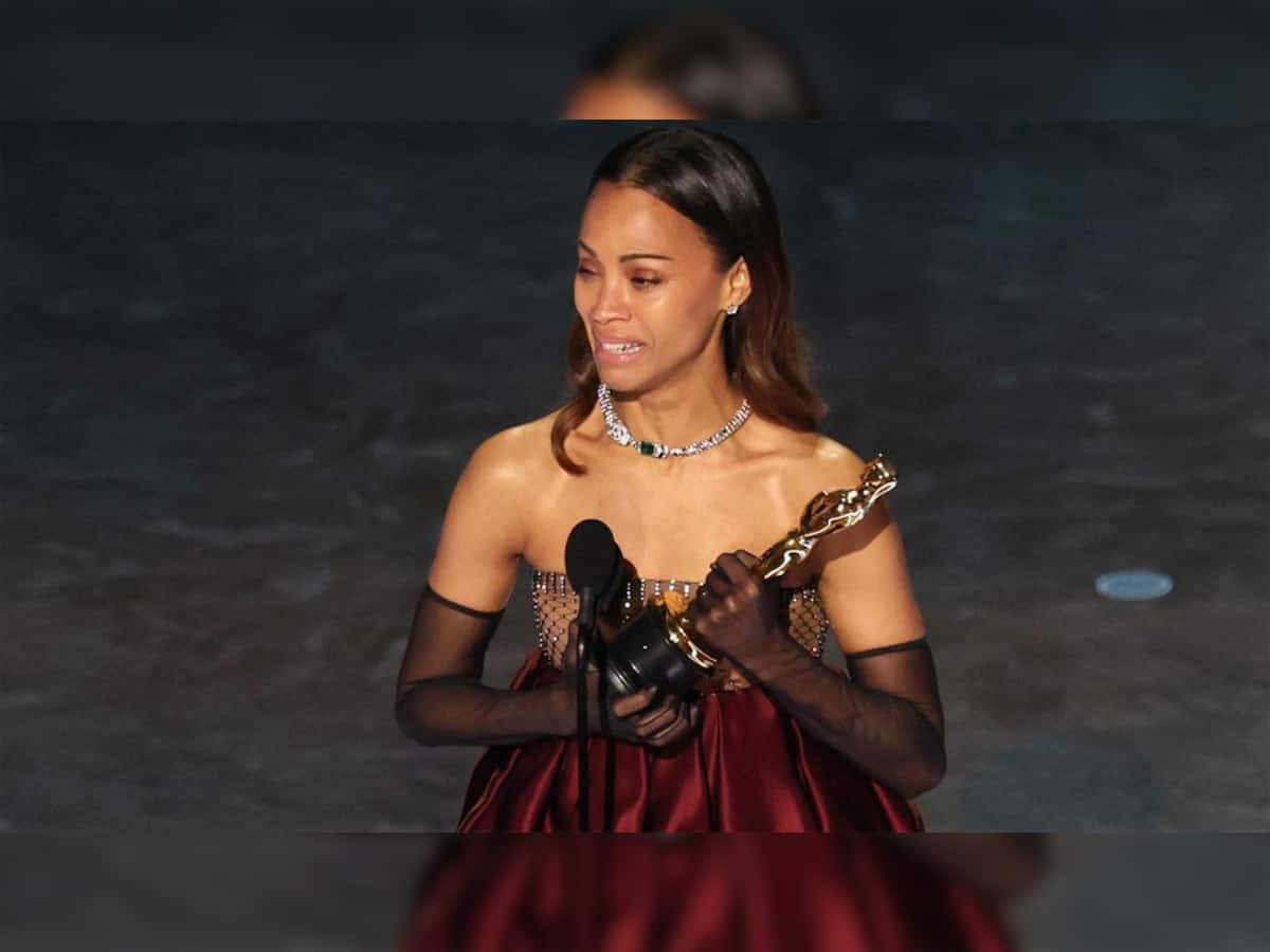 Oscars 2025: Zoe Saldana Breaks Down While Accepting Supporting Actress Oscar Award, Says ' I'm A Proud Child Of Immigrant Parents'