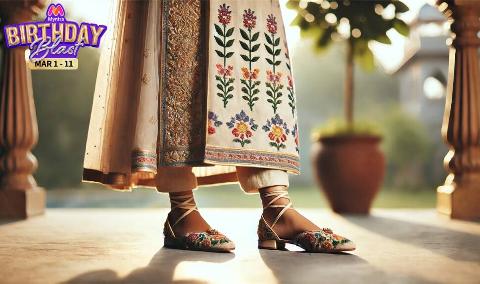 Myntra Birthday Blast Sale: Trendy Ethnic Mojaris for Women Myntra Birthday Blast Sale: Trendy Ethnic Mojaris for Women