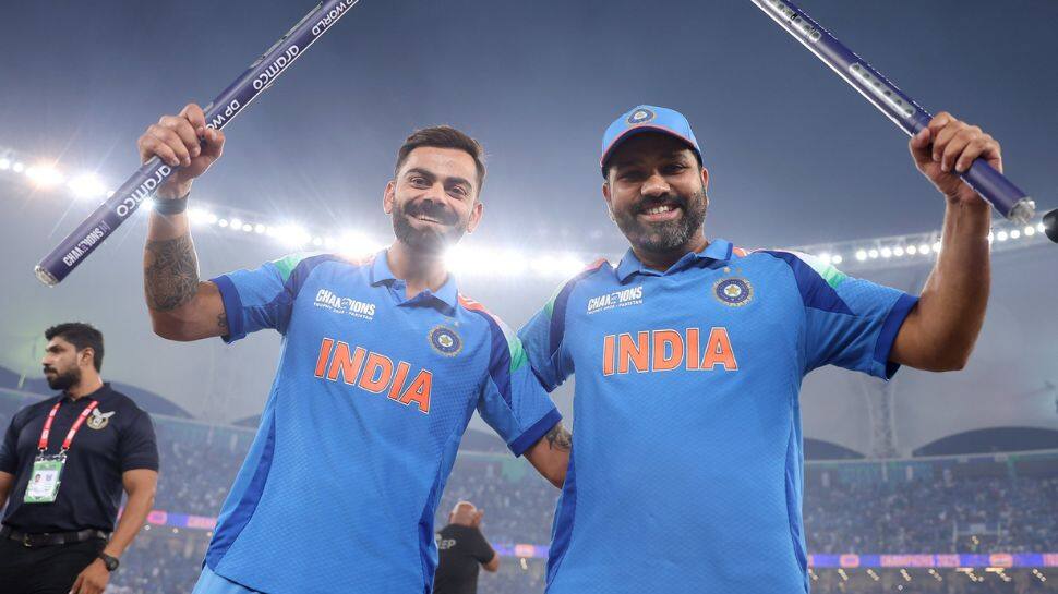 Rohit Sharma Caught Cursing In Viral Video With Virat Kohli During Champions Trophy 2025 Celebrations – Watch