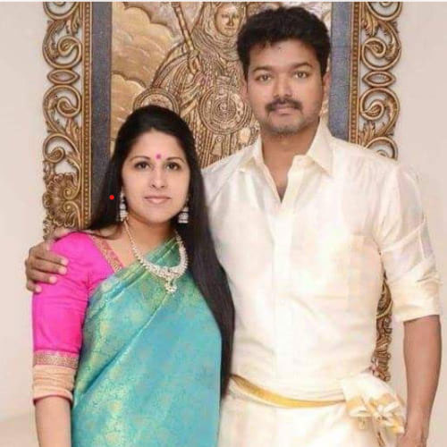 Thalapathy Vijay and Sangeeta Sornalingam