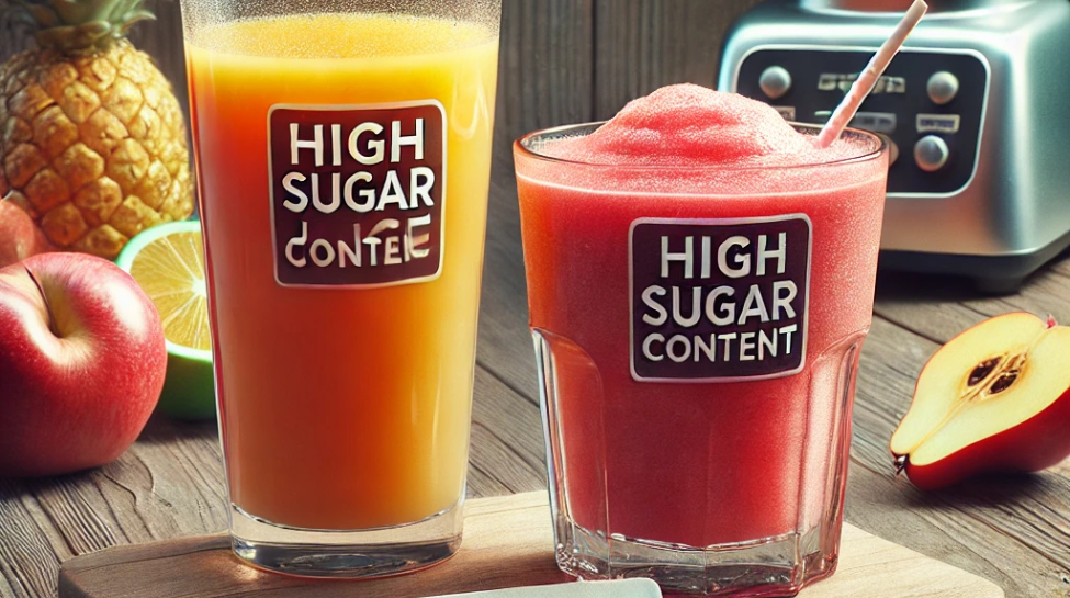 High Sugar Fruit Juices and Smoothies