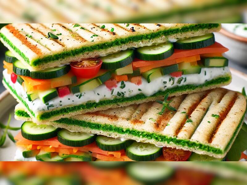 No Bread Veggie Sandwich