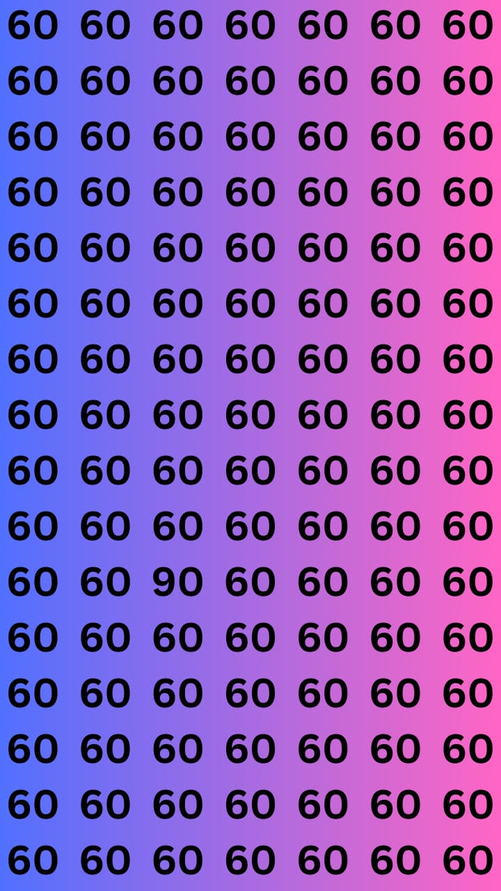 Optical Illusion : Spot The Odd Number In 5 Seconds
