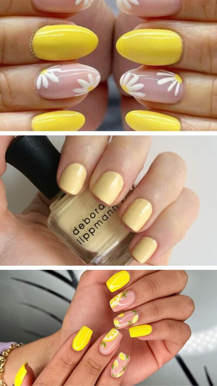 Bright Yellow Summer Nail Designs