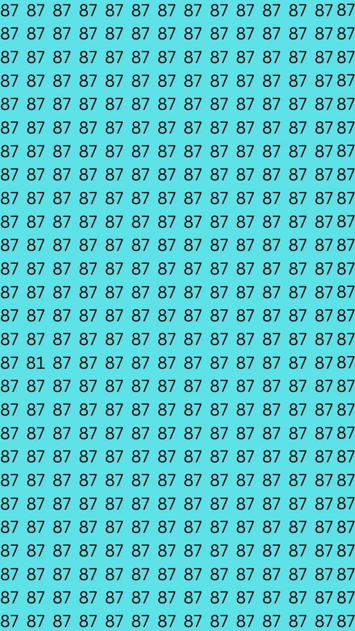 Optical Illusion Challenge: Can You Spot The Number 81 In Just 5 Seconds?