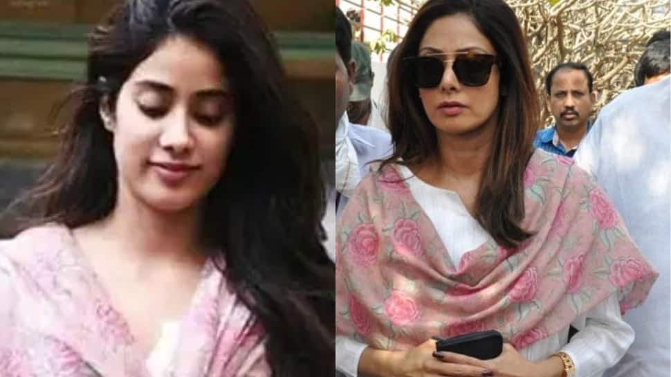 Janhvi Kapoor - Sridevi Pink And White Kurta