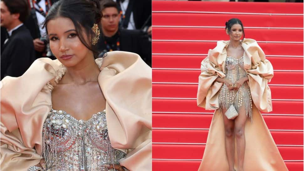 'This Colour Is My Mom’s Favorite': Nancy Tyagi Honors Mother With Stunning Two-Piece Couture Look At Cannes