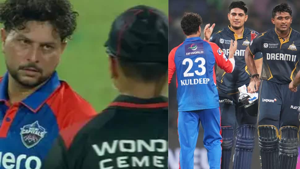Kuldeep Yadav Loses Cool Over LBW Call, Confronts Umpire After DRS Saves Sudharsan In IPL Clash Against GT