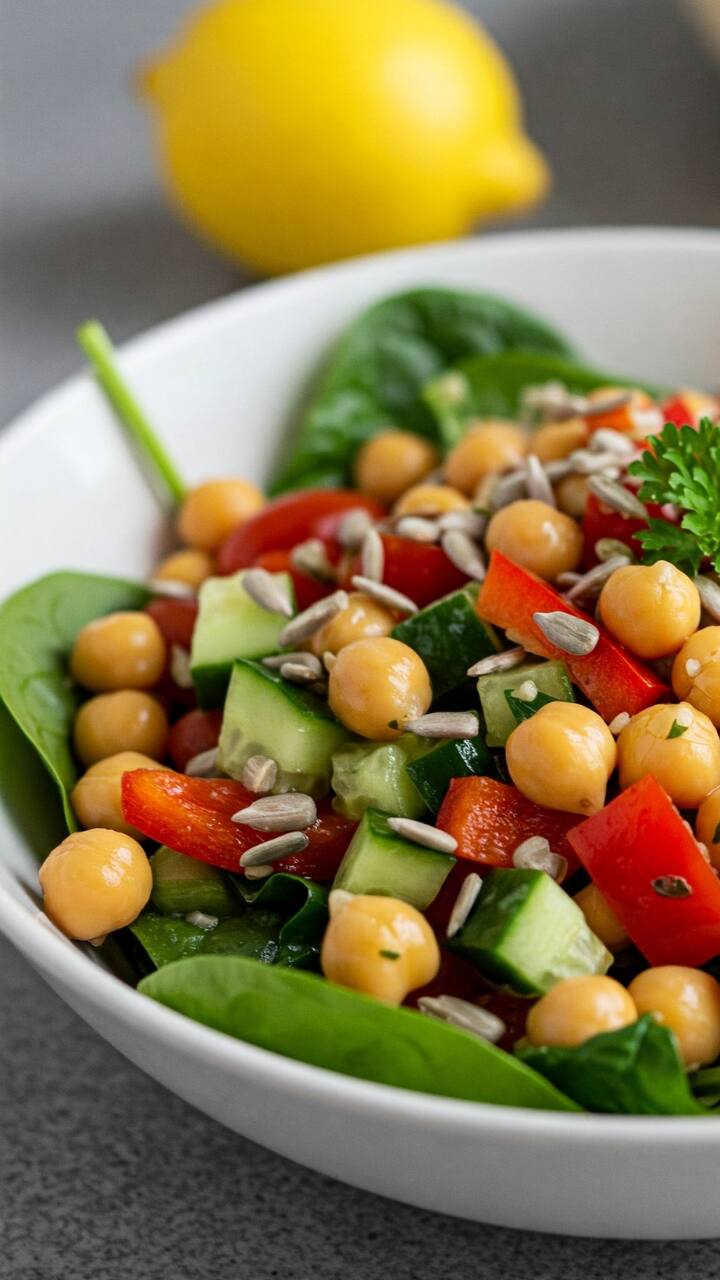 Gut-Boosting Chickpea And Spinach Salad In 7 Easy Steps Gut-Boosting Chickpea And Spinach Salad In 7 Easy Steps